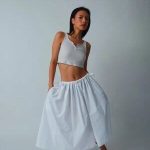 Women's Allina Liu Dancer Skirt in Milk XL NWT